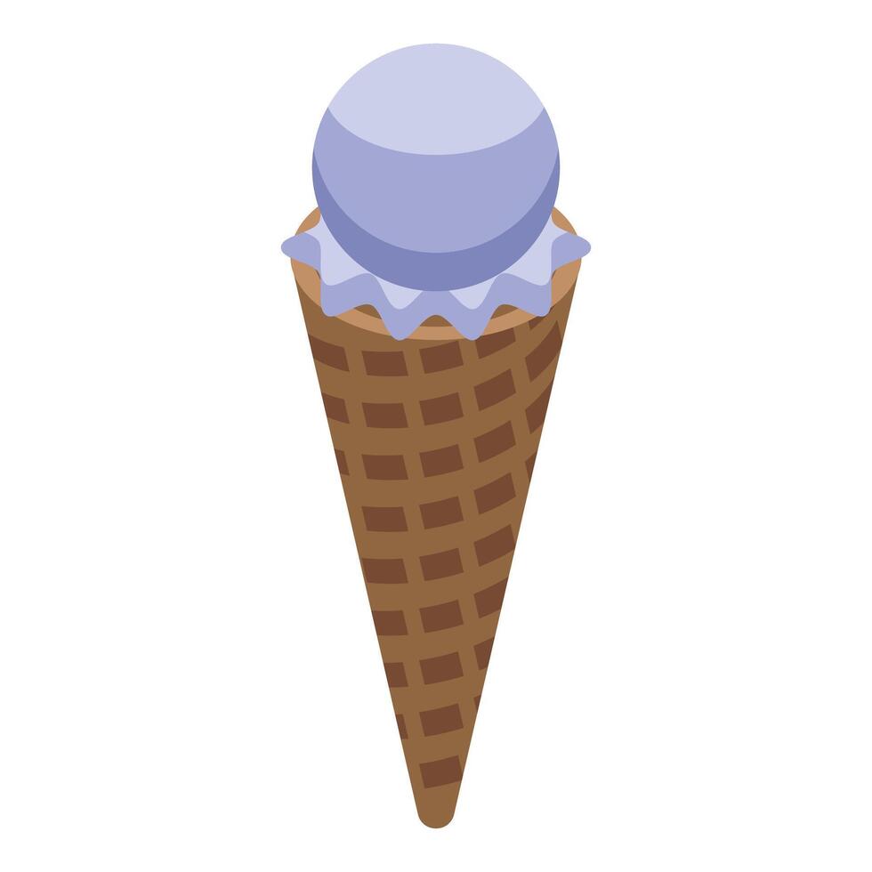 illustration of a purple ice cream cone vector