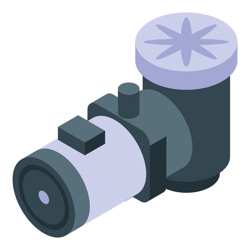 Isometric illustration of a camera vector