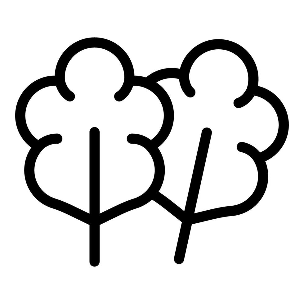 Minimalist illustration of two trees vector