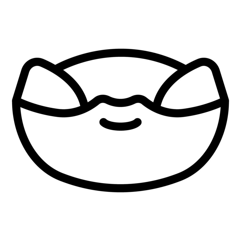 Minimalistic cat face line drawing vector