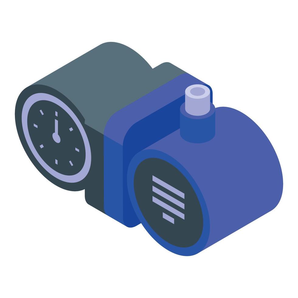 Isometric electric motor icon illustration vector