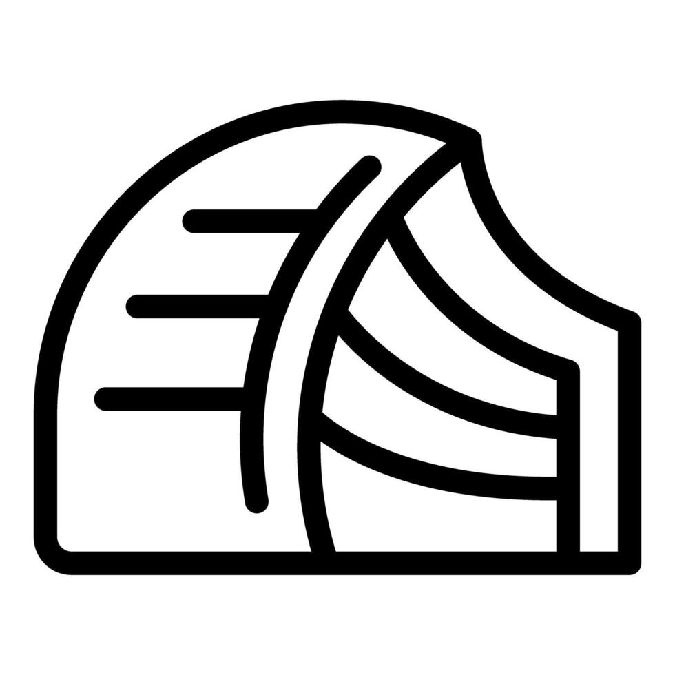 Simple black and white cheese icon vector