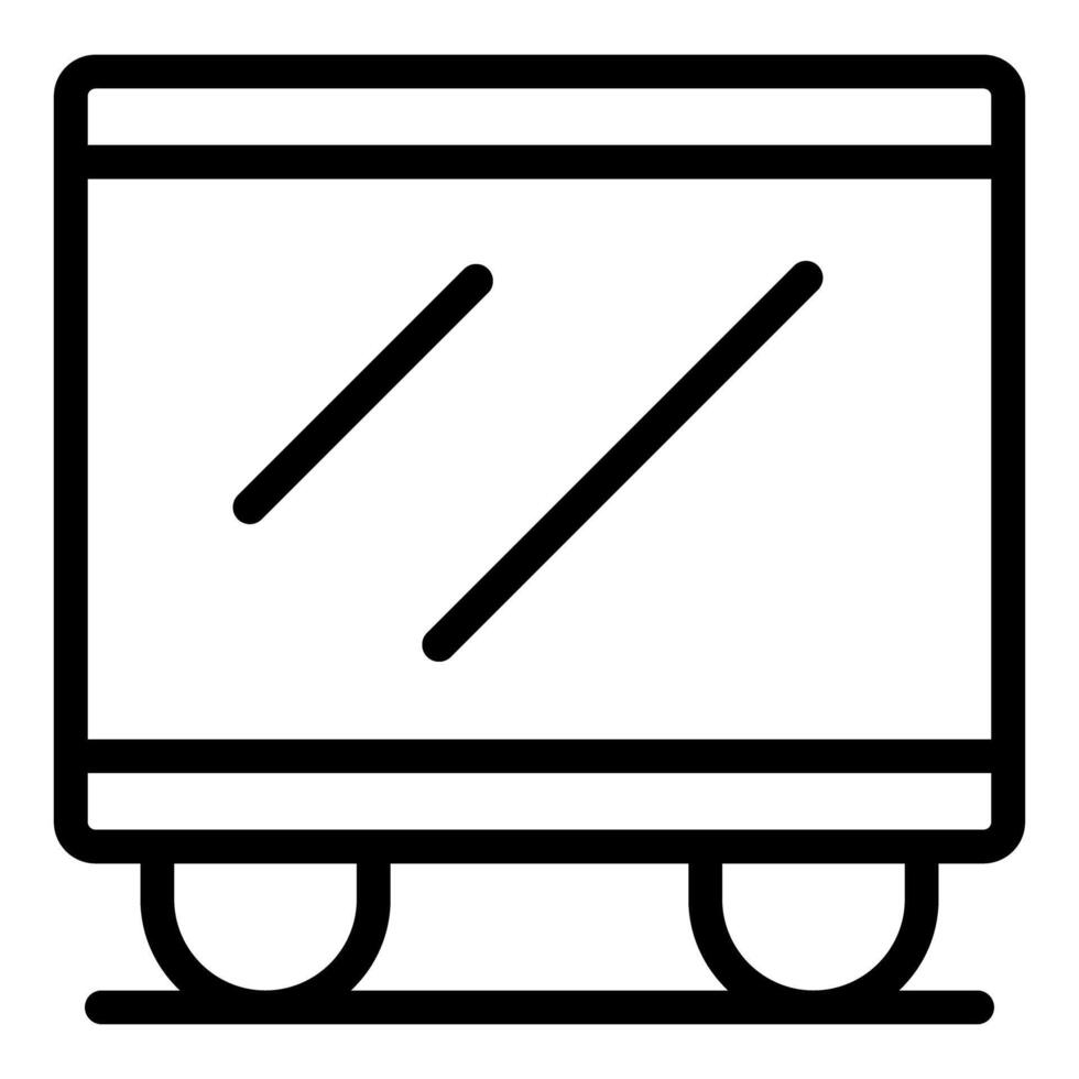 Black and white trash bin icon vector