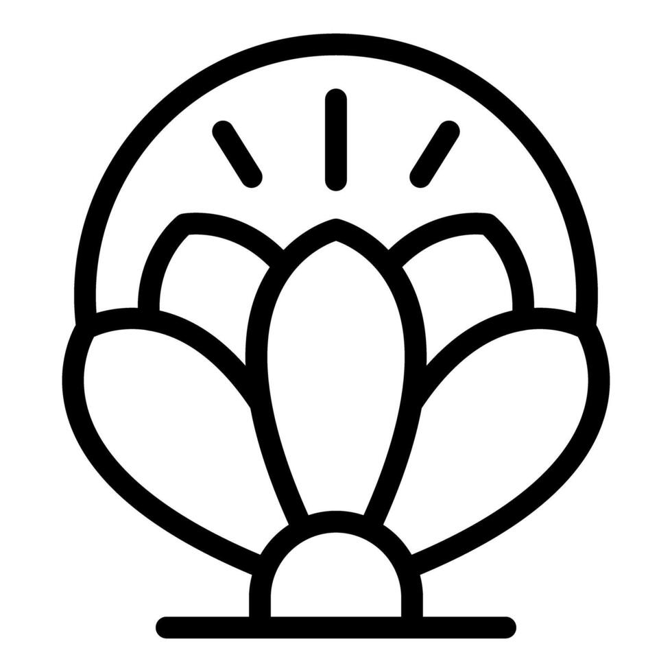 Minimalist clam shell light icon vector