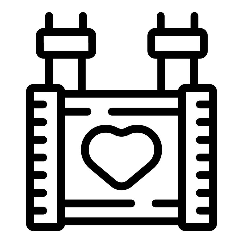 Love circuit board icon design vector