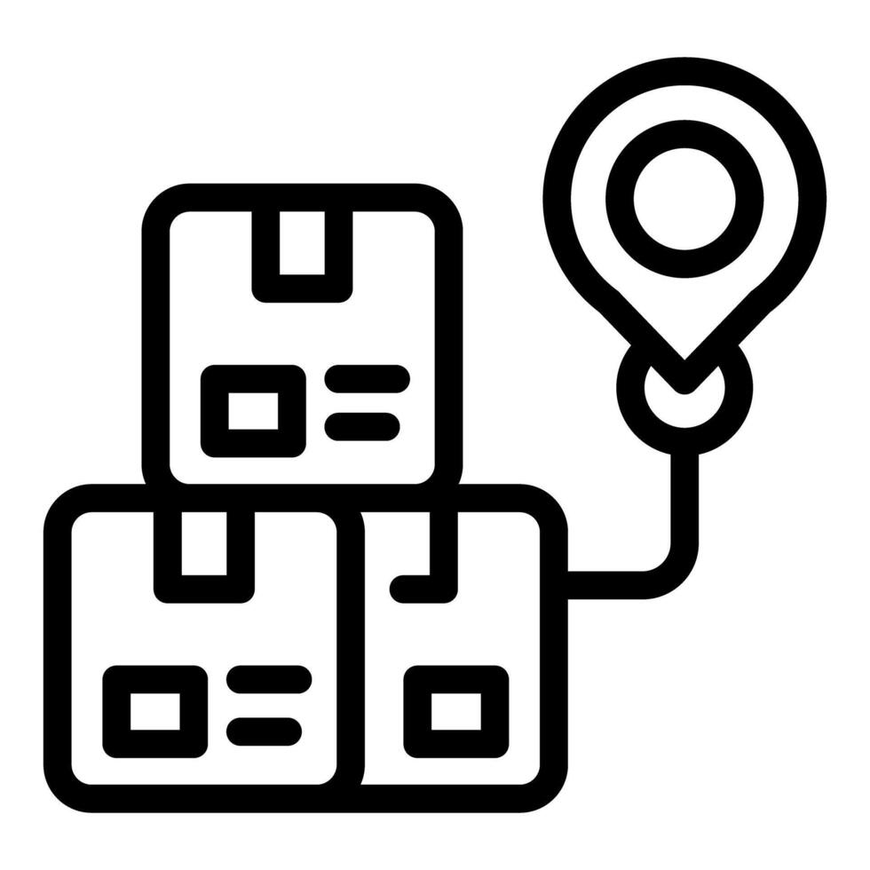 Package delivery location concept icon vector