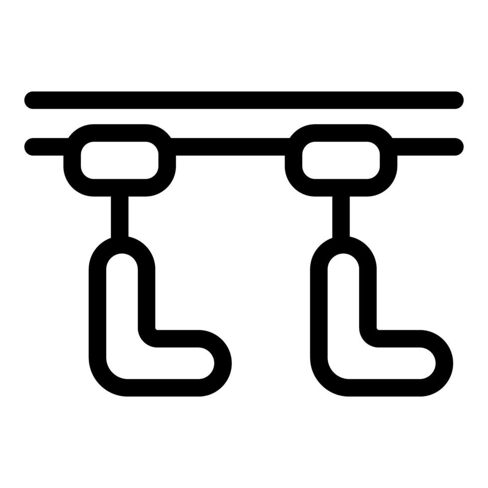 Icon of gymnastics parallel bars vector