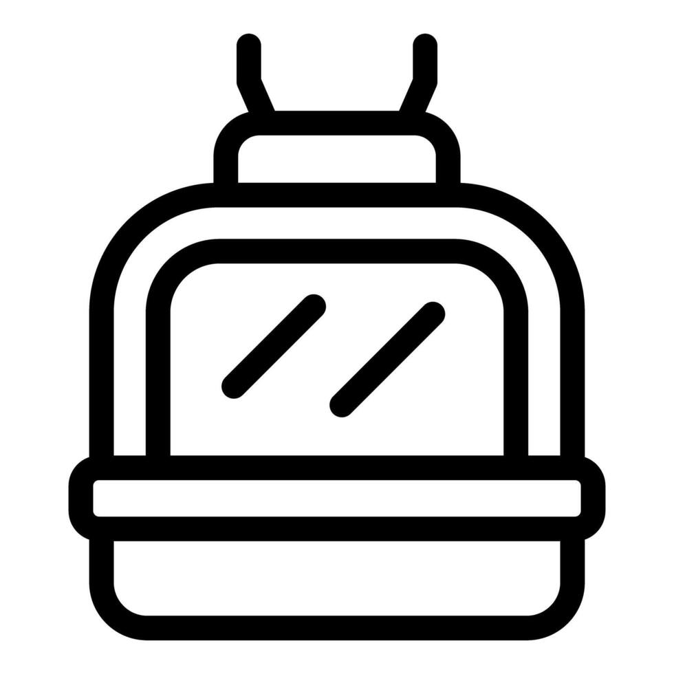 Line art illustration of a backpack vector