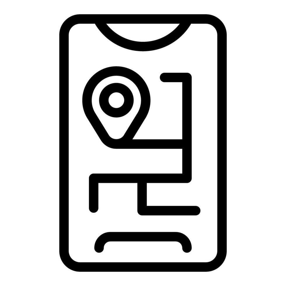 Map app icon with pin location symbol vector