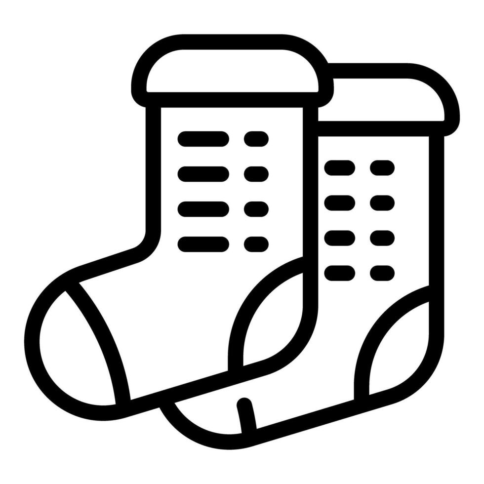 Cartoon socks icon line art illustration vector