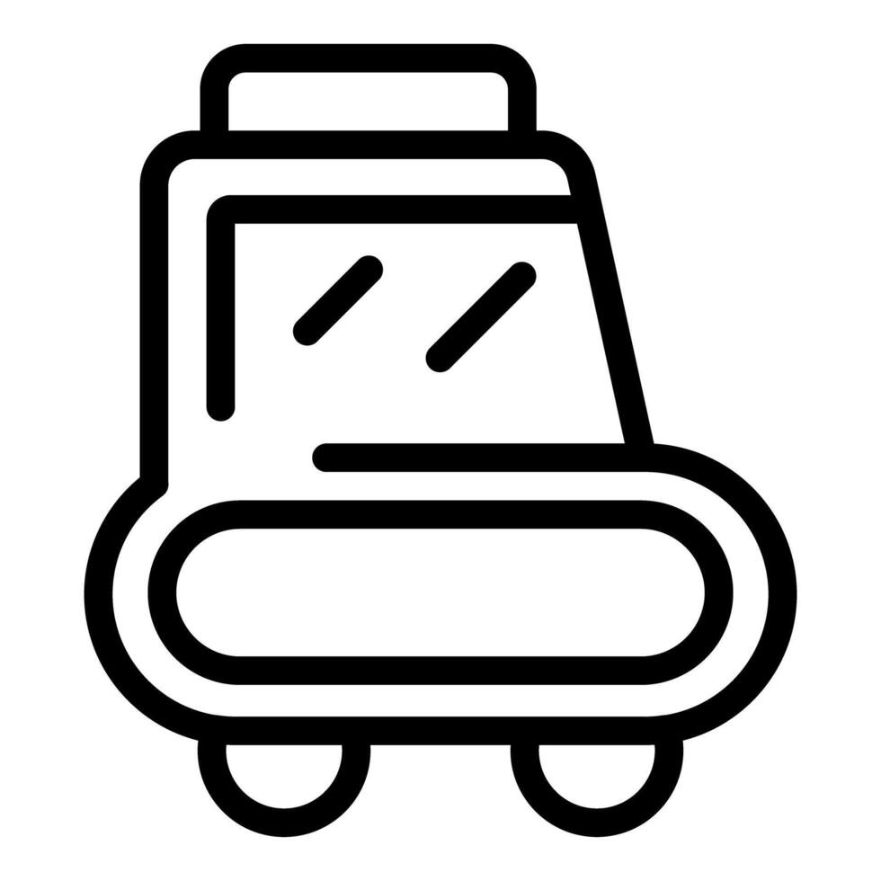Line art icon of a city bus vector