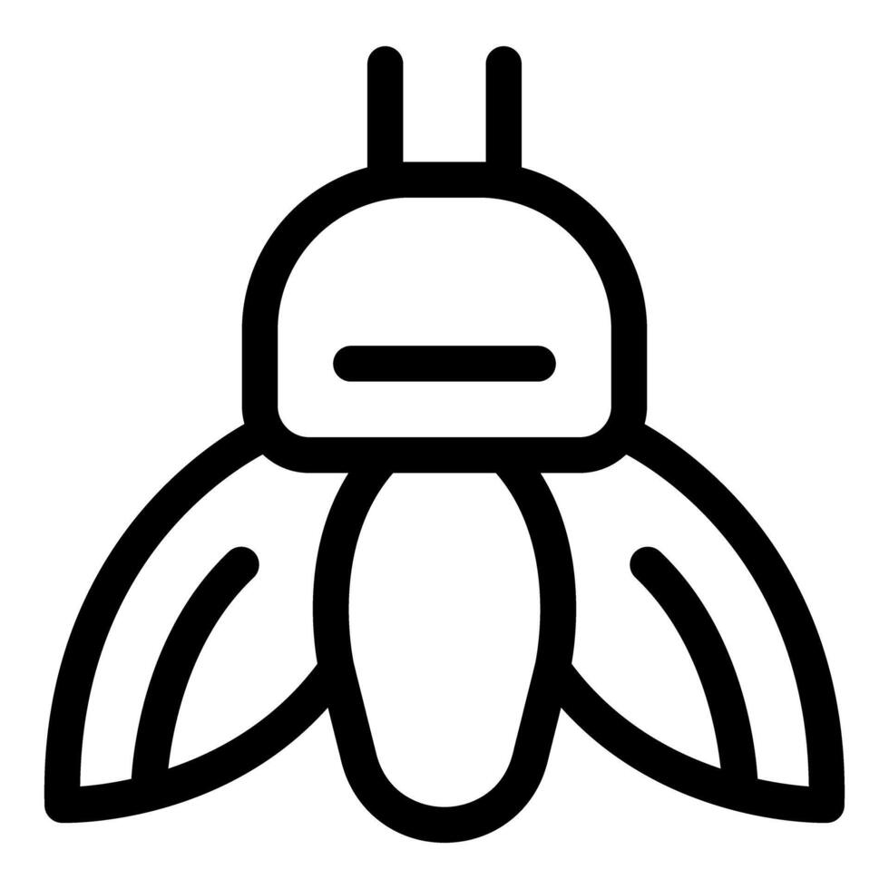 Stylized line art of a robot bee vector