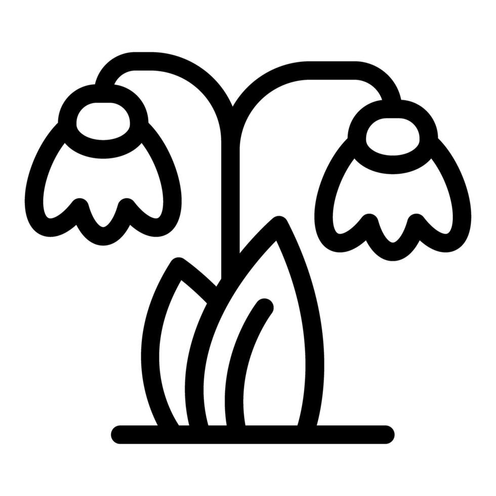 Black and white line art of blooming flowers vector