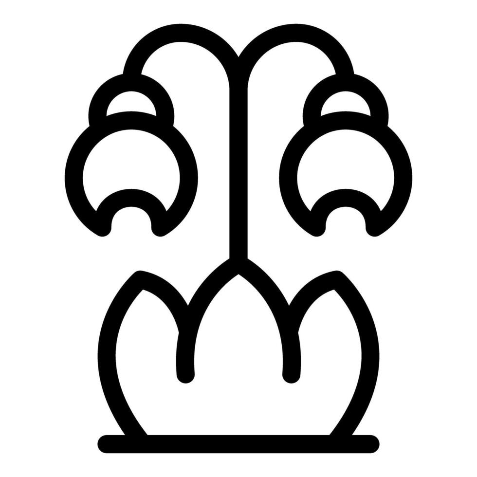 Simple black line art of a stylized lily, a symbol often linked with french royalty vector