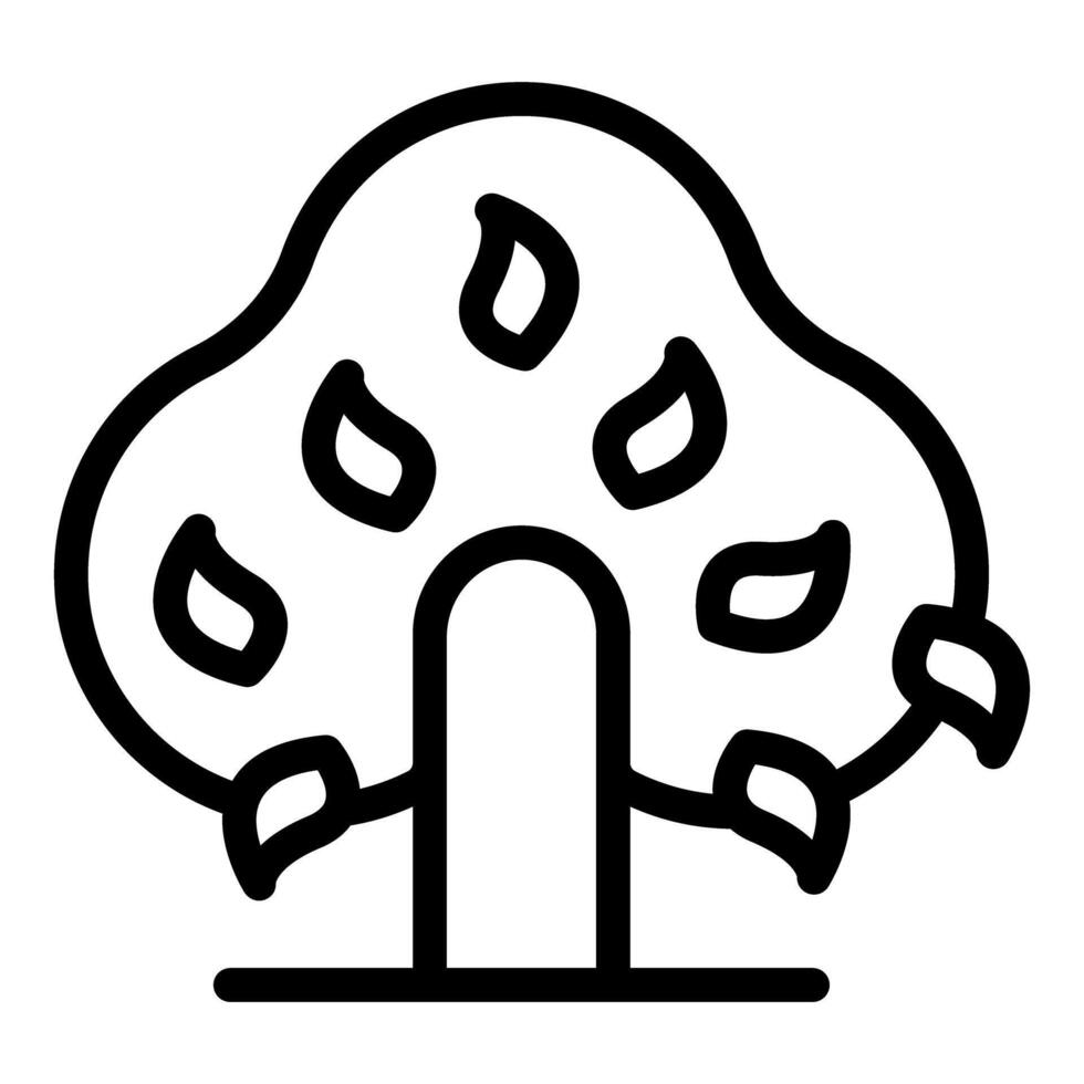 Simplified black and white illustration of a tree vector