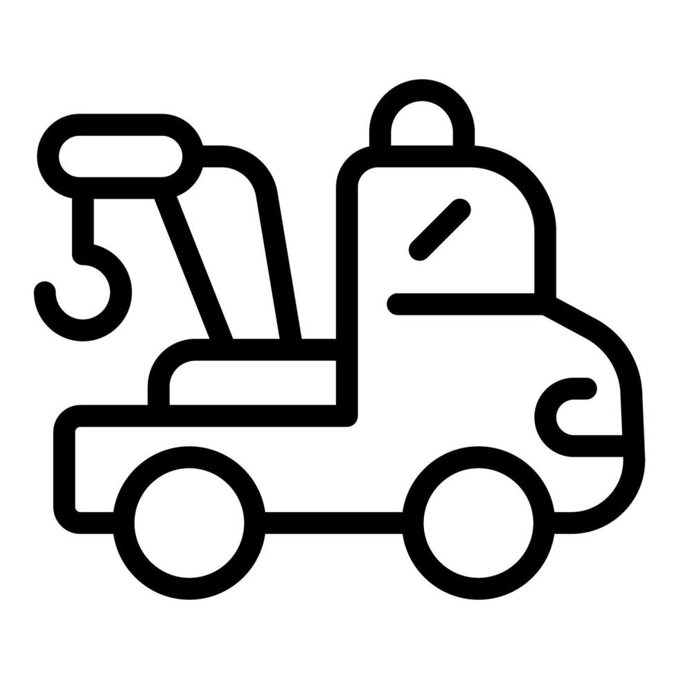 Tow truck line art icon vector