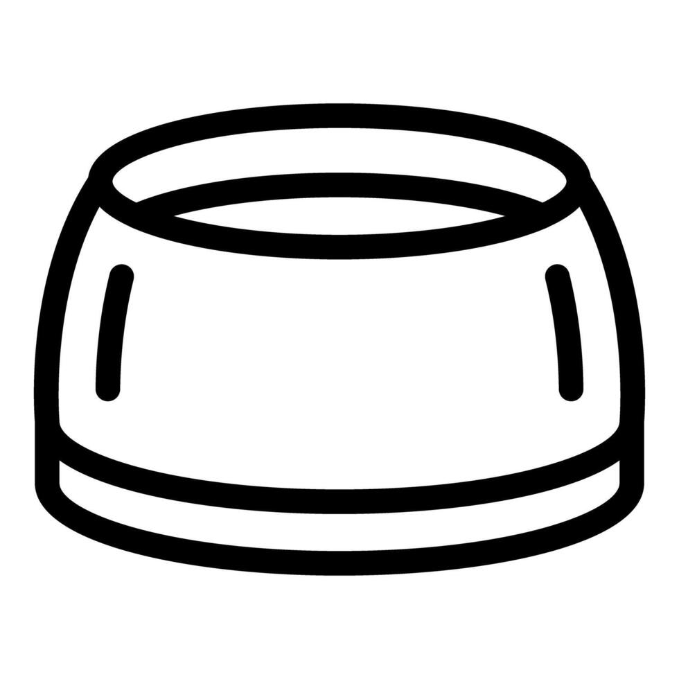 Line art illustration of a pet bowl vector