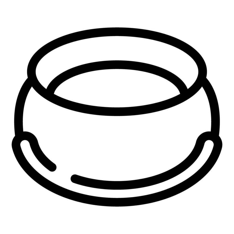 Simple, clean line drawing of a cauldron, perfect for icons or logos vector