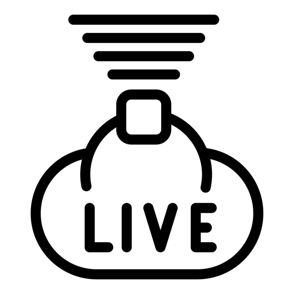 Live broadcast icon illustration vector