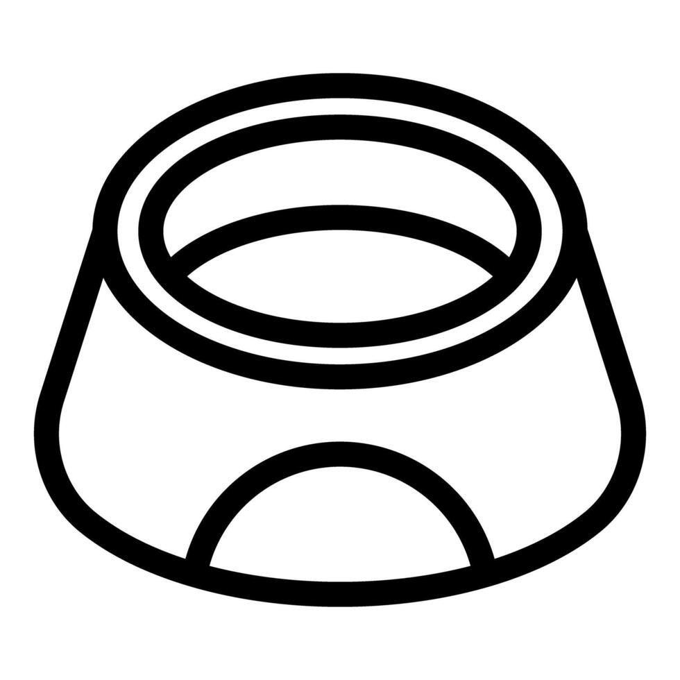 Black and white line art of a bowl vector