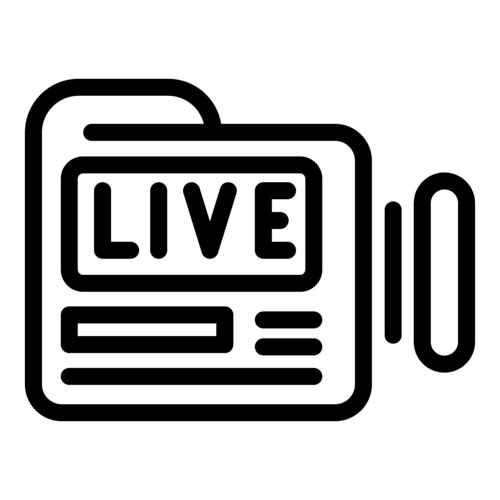 Live news camera icon illustration vector
