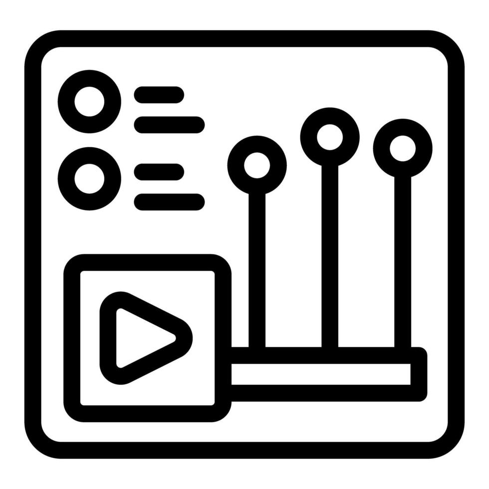 Digital media control panel icon vector