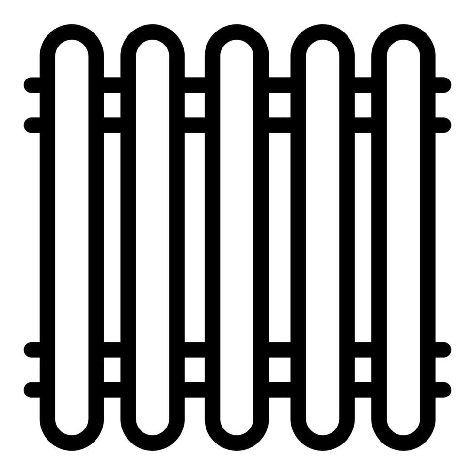 Black isolated radiator icon with heating illustration on white background vector