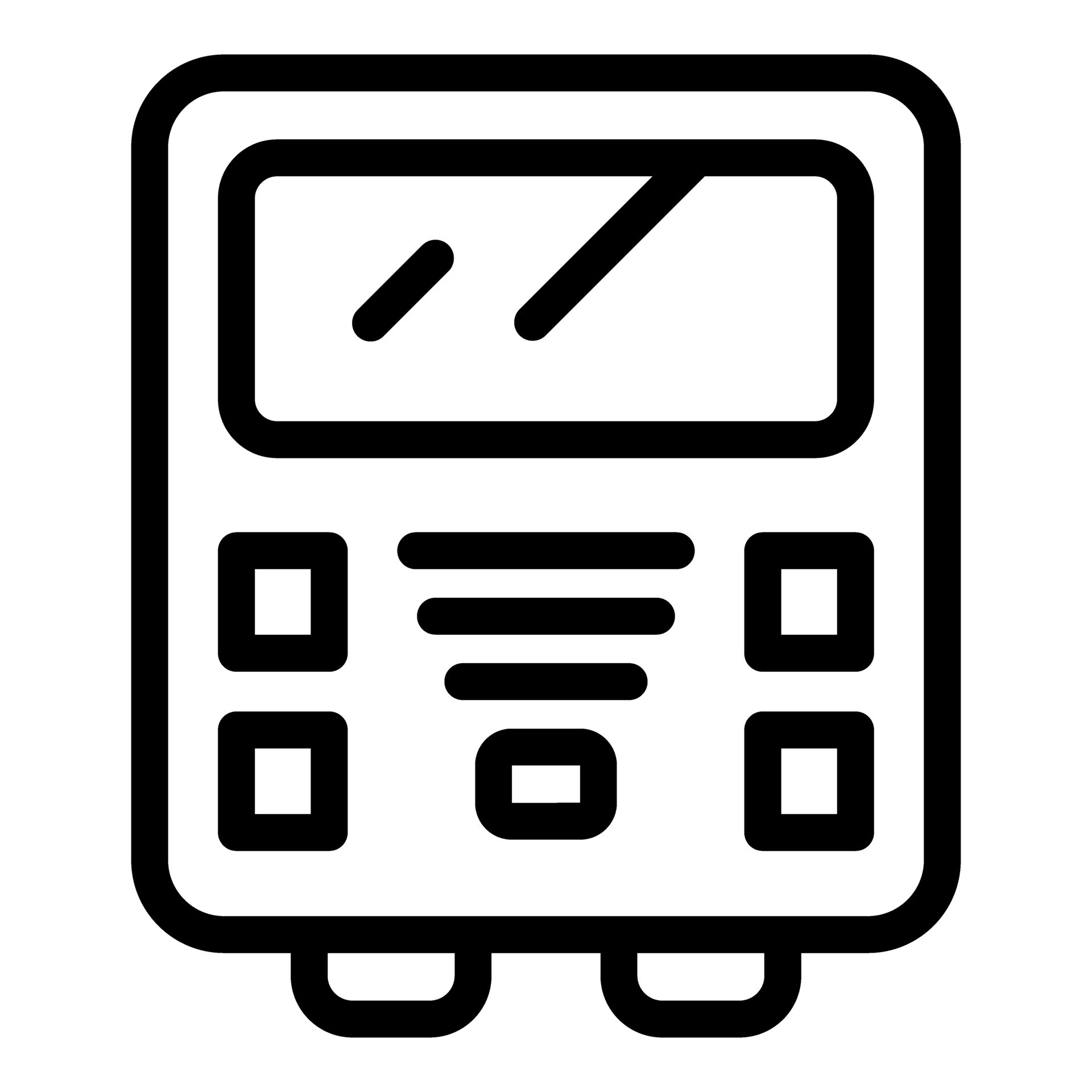 Black and white icon of a digital multimeter 46042561 Vector Art at