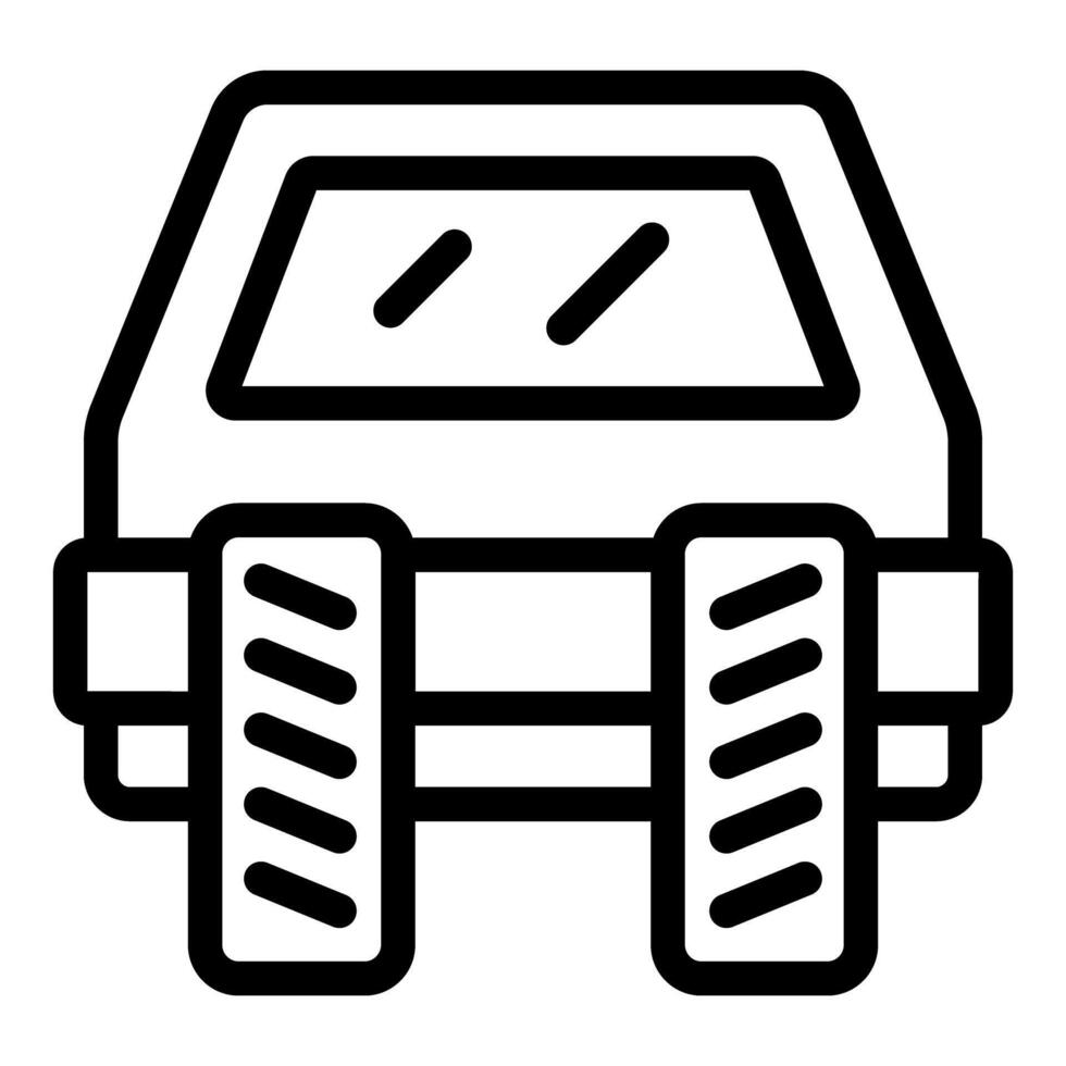 Stylized line art suv icon vector