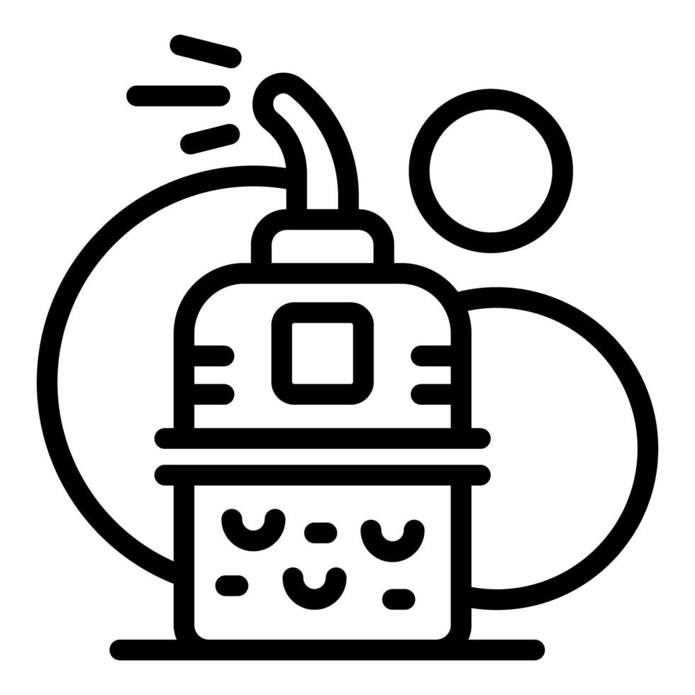 Cute cartoon blender line art vector