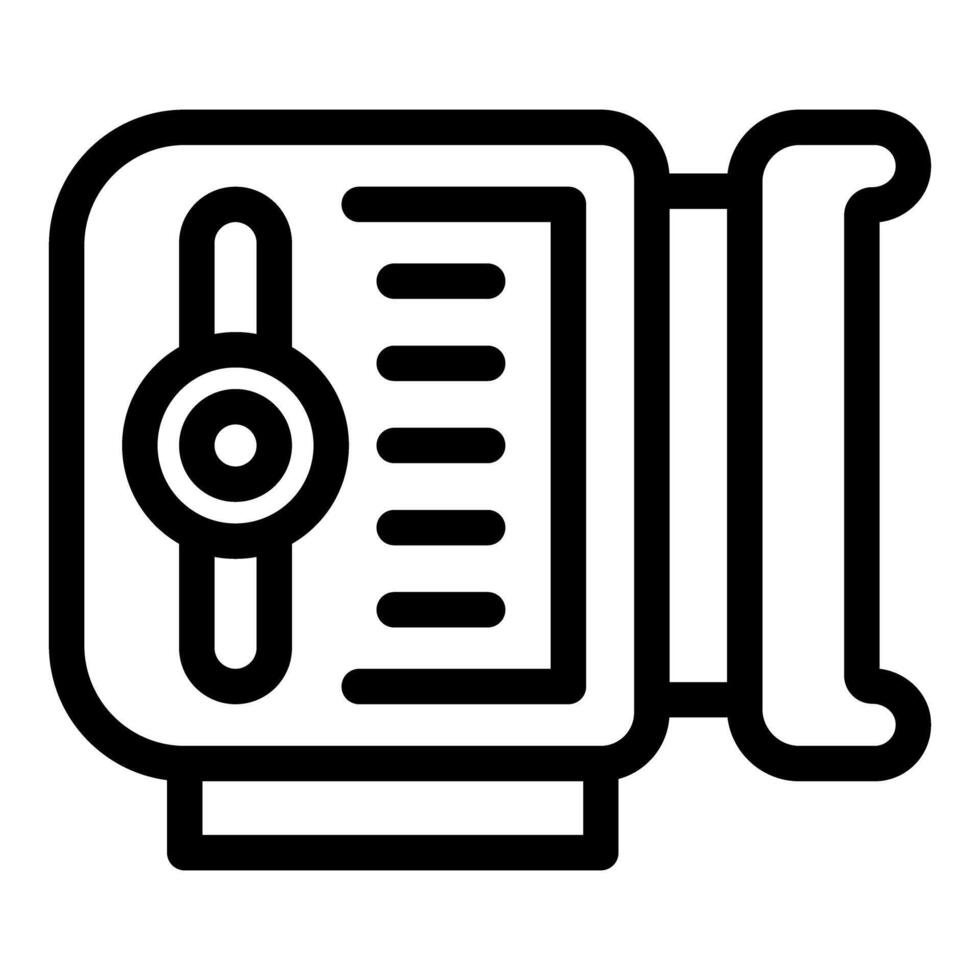Line art illustration of a retro camera vector