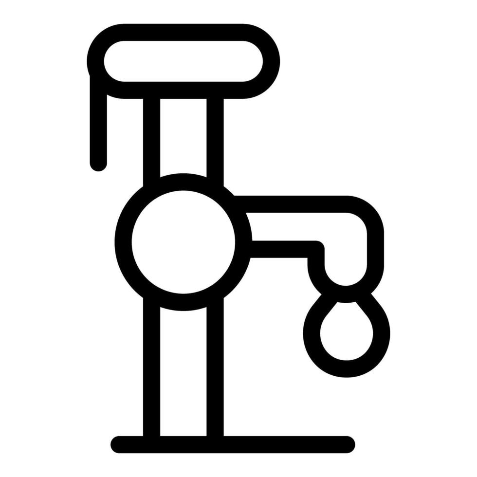 Water drop from tap icon vector