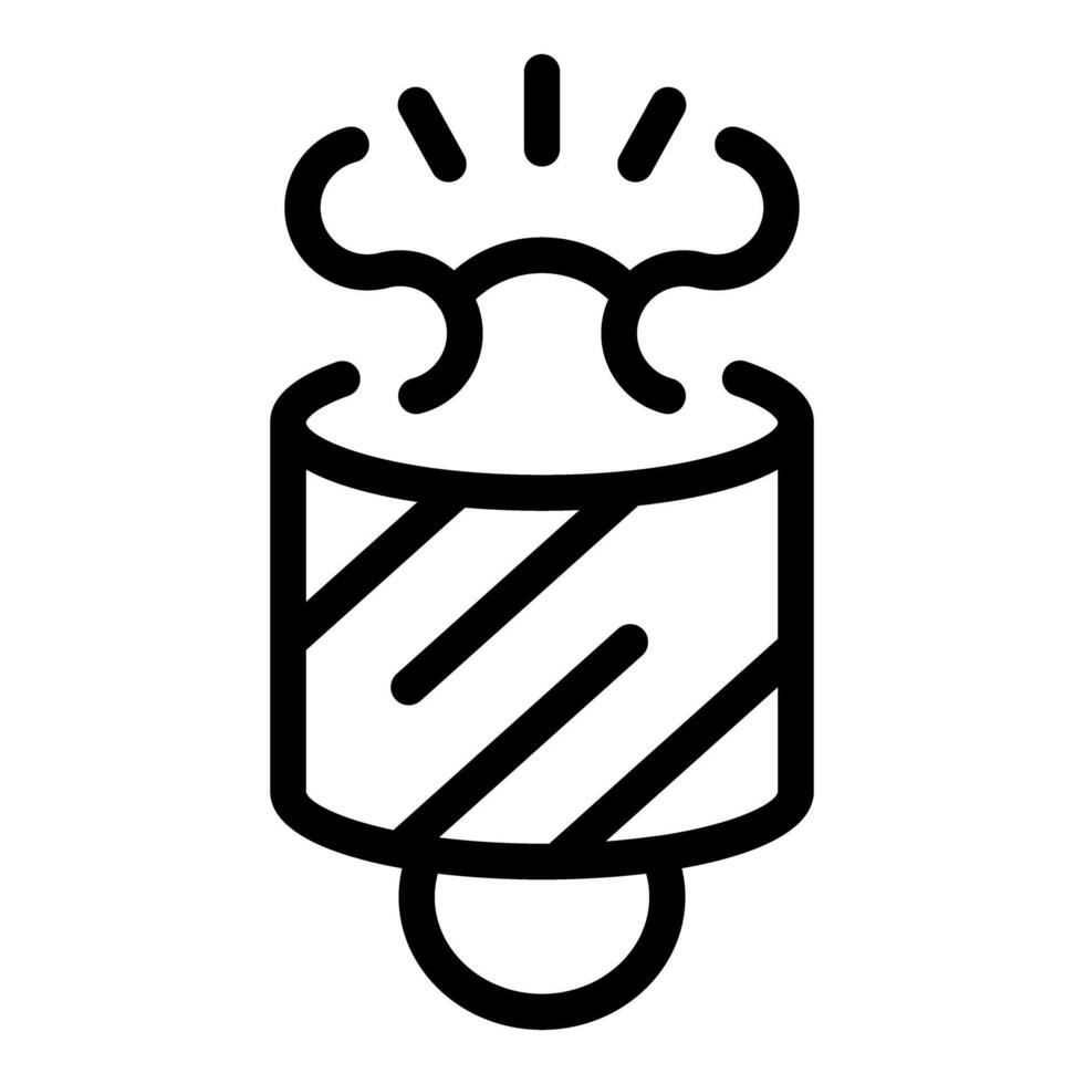 Black and white schematic of a brush vector