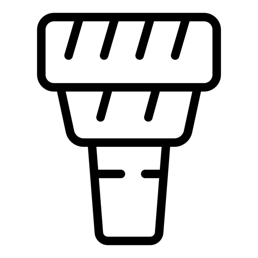 Flashlight icon illustration in black and white vector