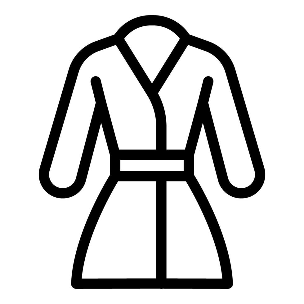 Icon of a classic bathrobe line art vector