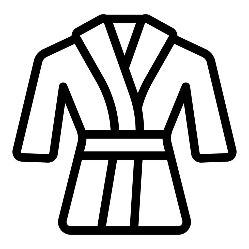 Line art icon of a bathrobe vector