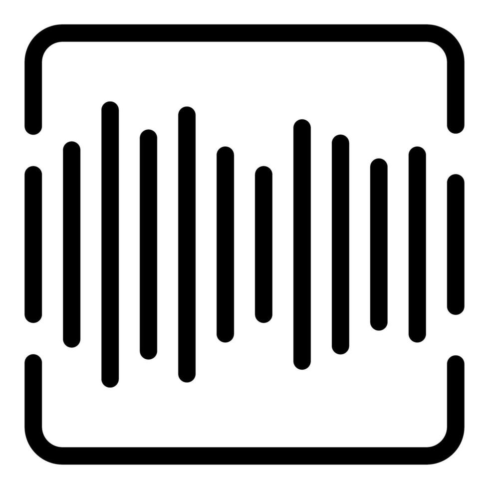 Black and white barcode icon vector
