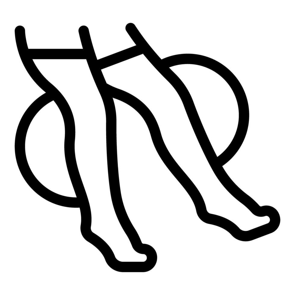 Line art illustration of ballet slippers vector