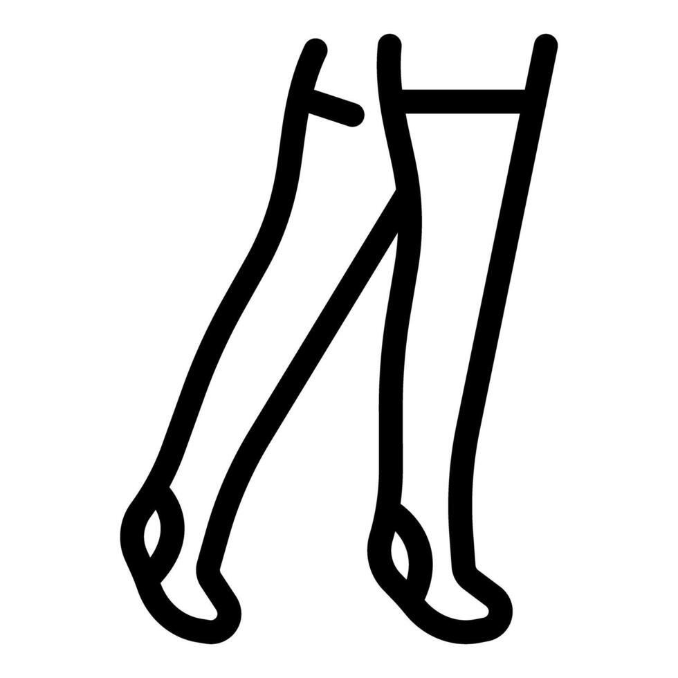 Outline drawing of long socks vector