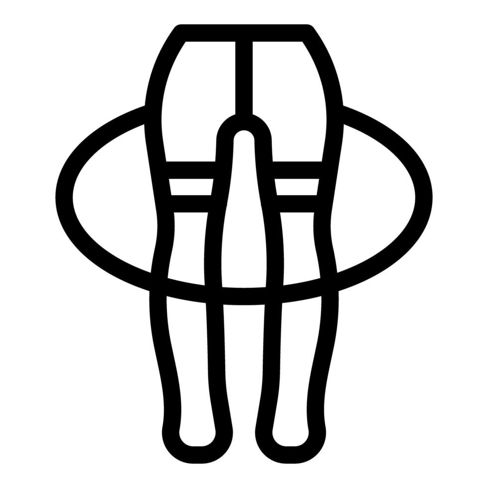 Back view of human torso icon vector