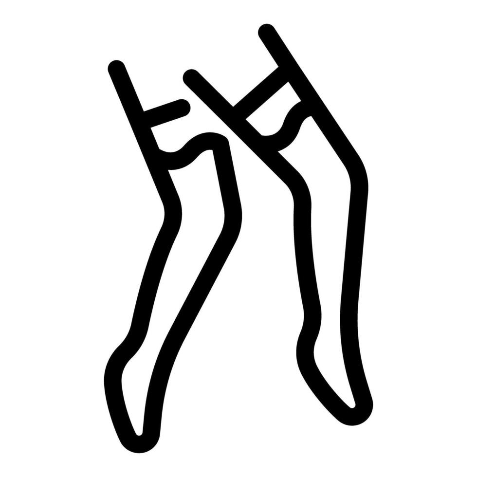 Black silhouette of crutches icon vector