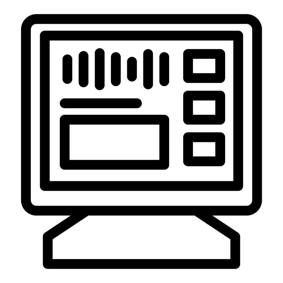 Modern computer monitor icon design vector