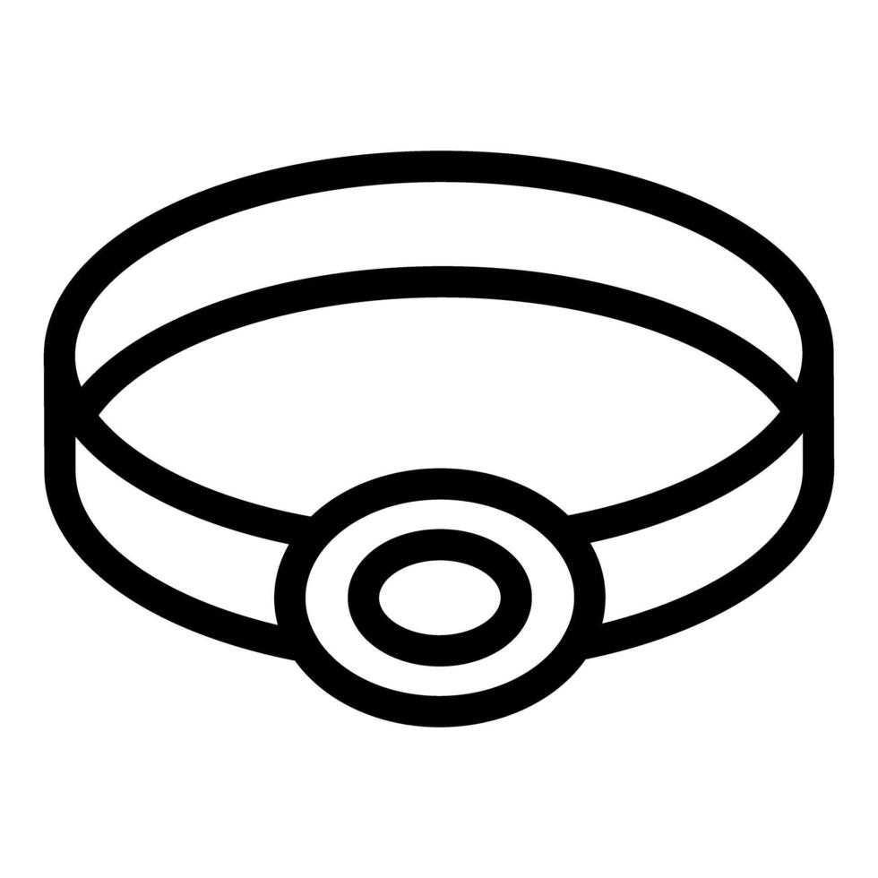 Minimalistic line art of a headband accessory vector