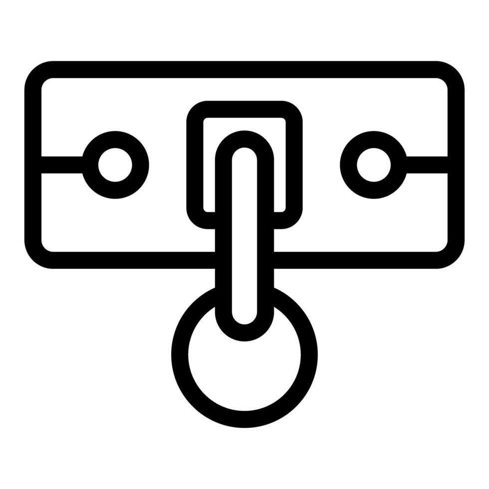 Black and white line art of a bubble level vector