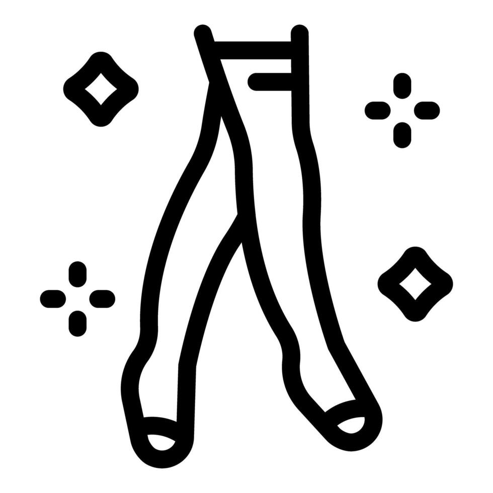 Black and white icon of pants vector