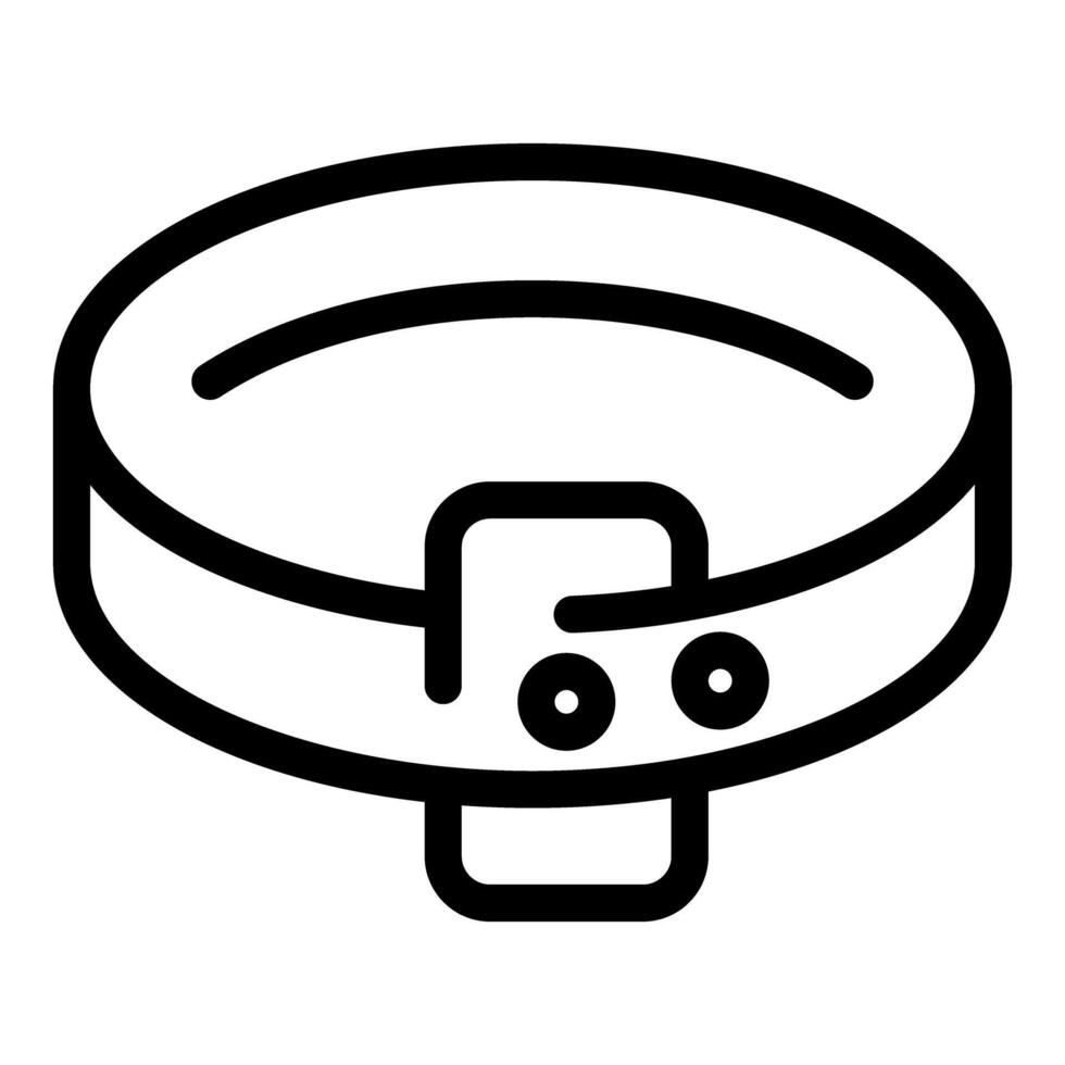 Black and white line art of a belt vector