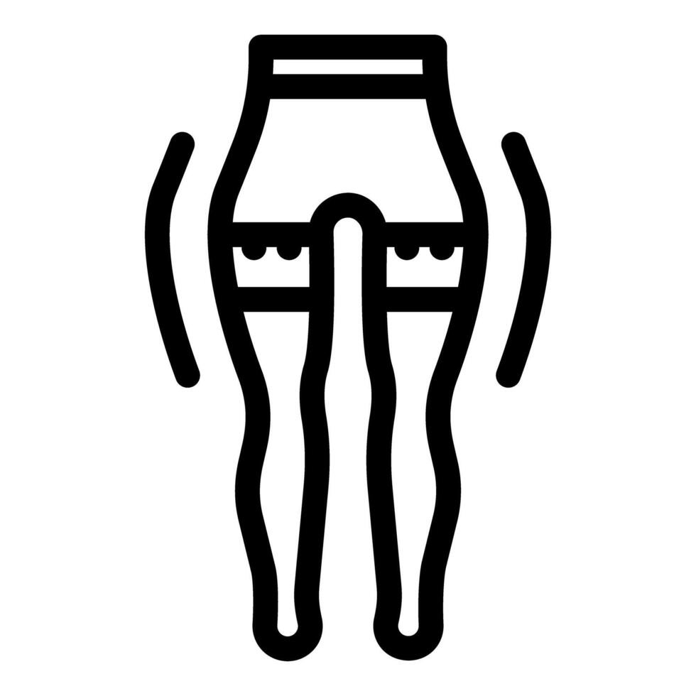 Black outline icon of slimming body shaper pants for design and web use vector