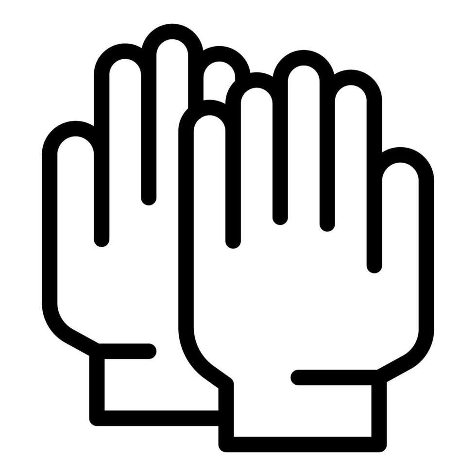 Pair of line art hands vector