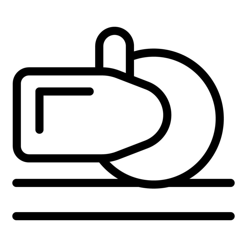 Circular saw icon line art vector