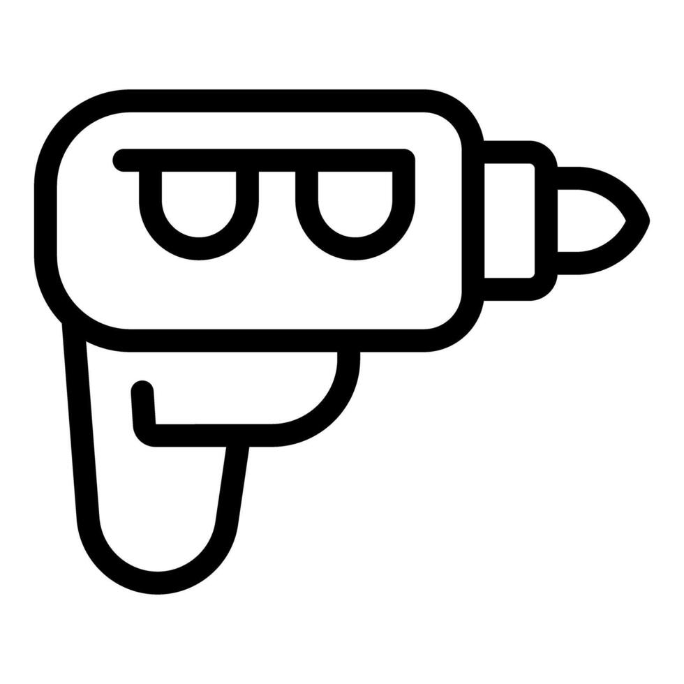 Line art illustration of drill icon vector